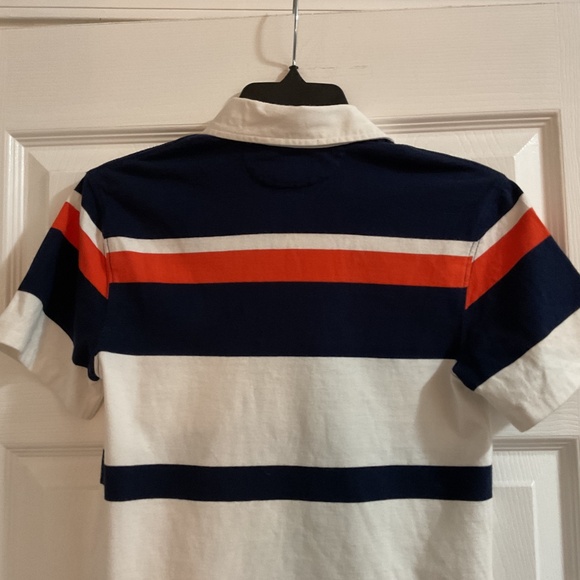 Boys Polo Ralph Lauren Big Pony Striped Short Sleeve Rugby Shirt, Size Small (8) - Picture 5 of 5